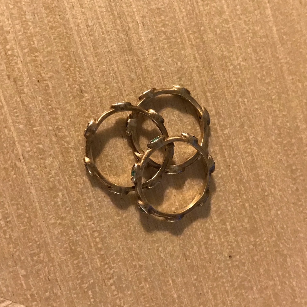 Gorjana Gold tone Stacking Rings size 6-6.5